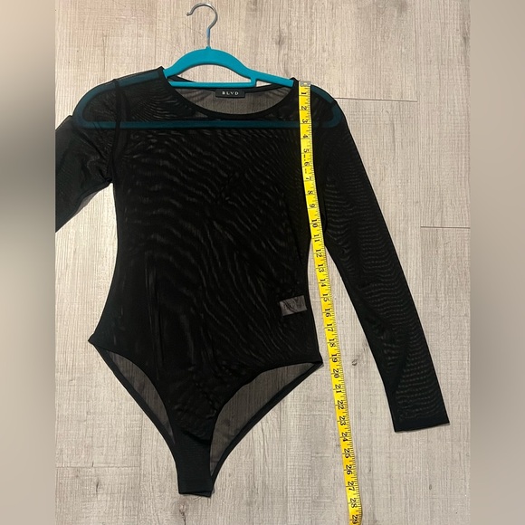 Two Piece Pant Set with Sheer Bodysuit - Picture 6 of 14